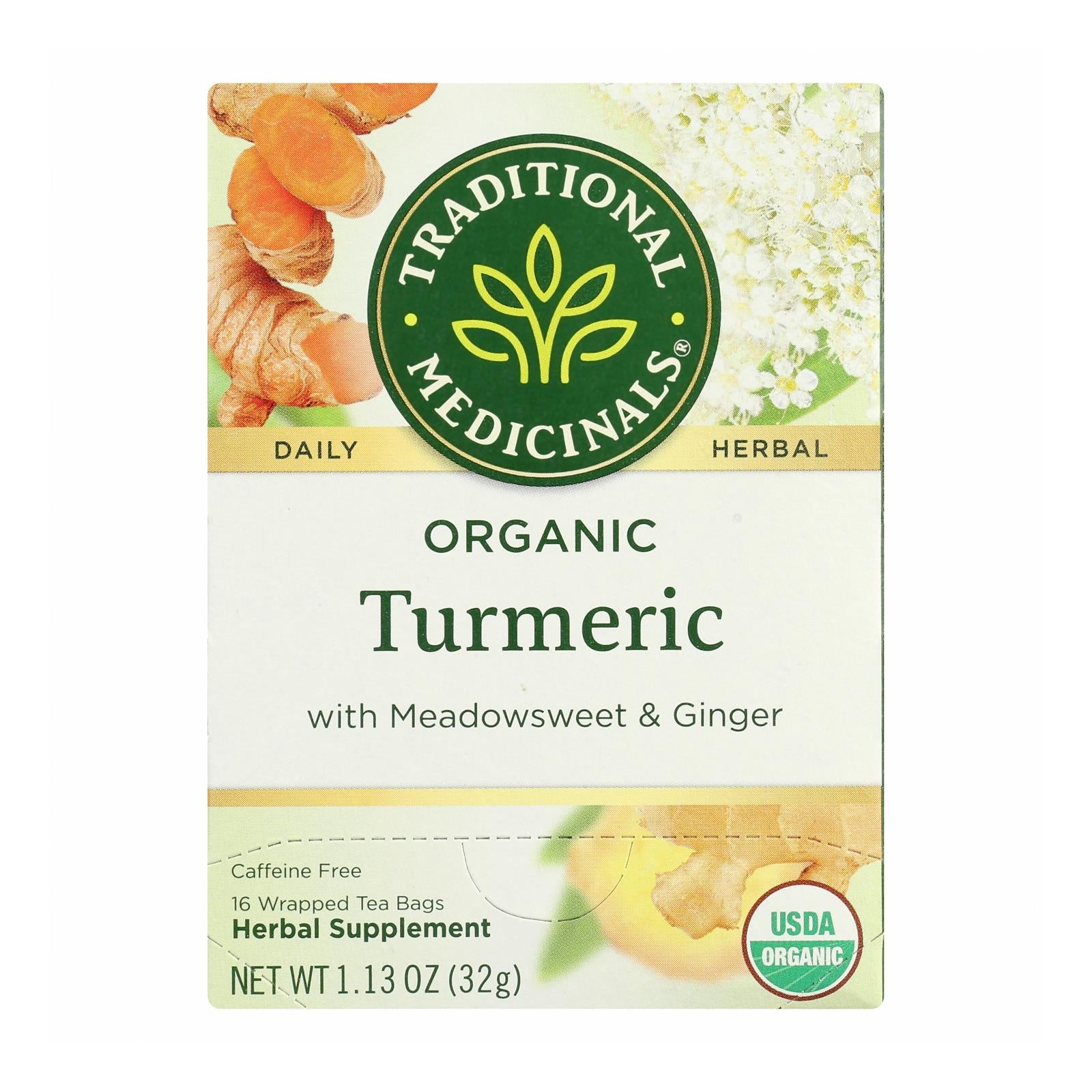 Organic Ginger Herbal Tea - 16ct, Case of 6