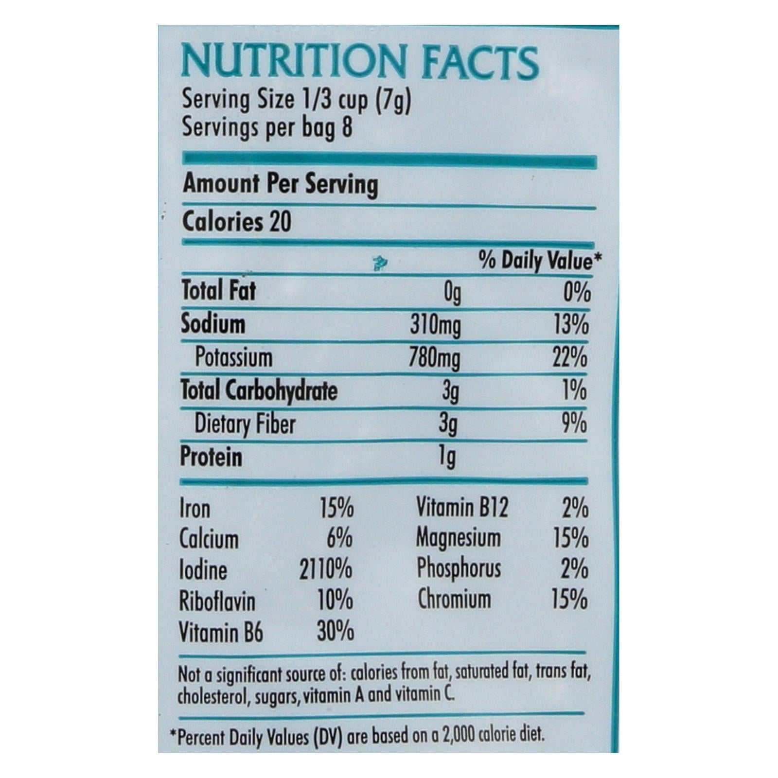 Organic Wild Atlantic Kombu Kelp - Whole Leaf 2 oz