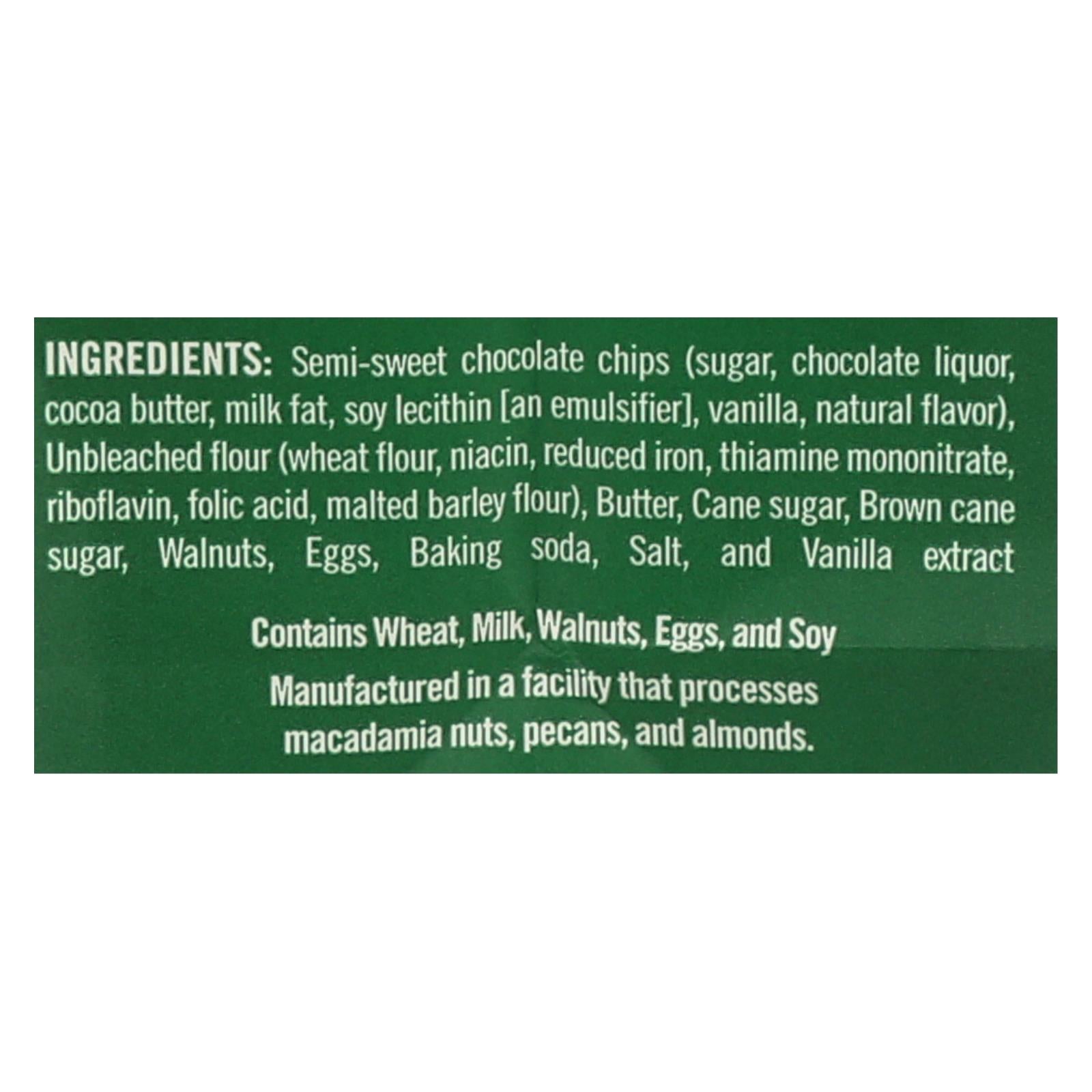 Tate's Chocolate Chip Walnut Cookies, 7oz, Case of 12