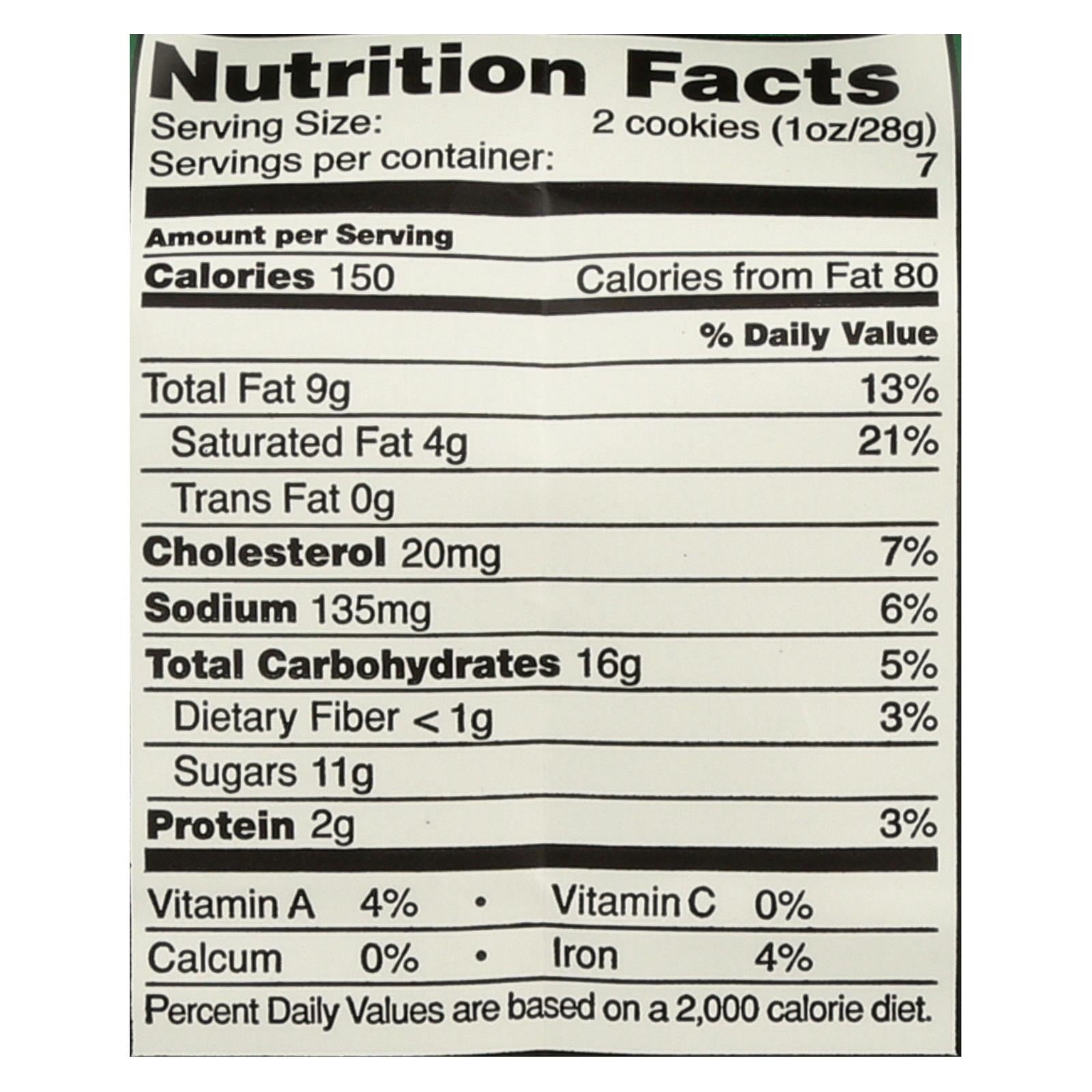 Tate's Chocolate Chip Walnut Cookies, 7oz, Case of 12