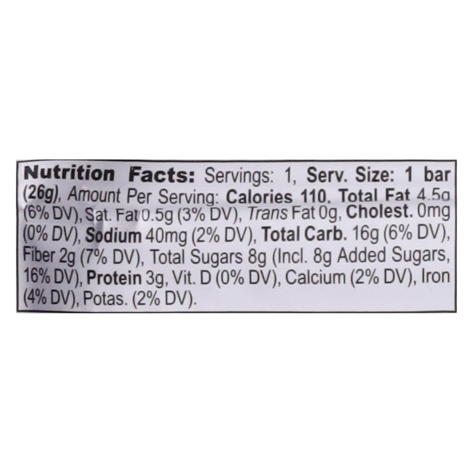 Verb Energy - Energy Bar Cchip Cky Dgh - CS of 16-.92 OZ