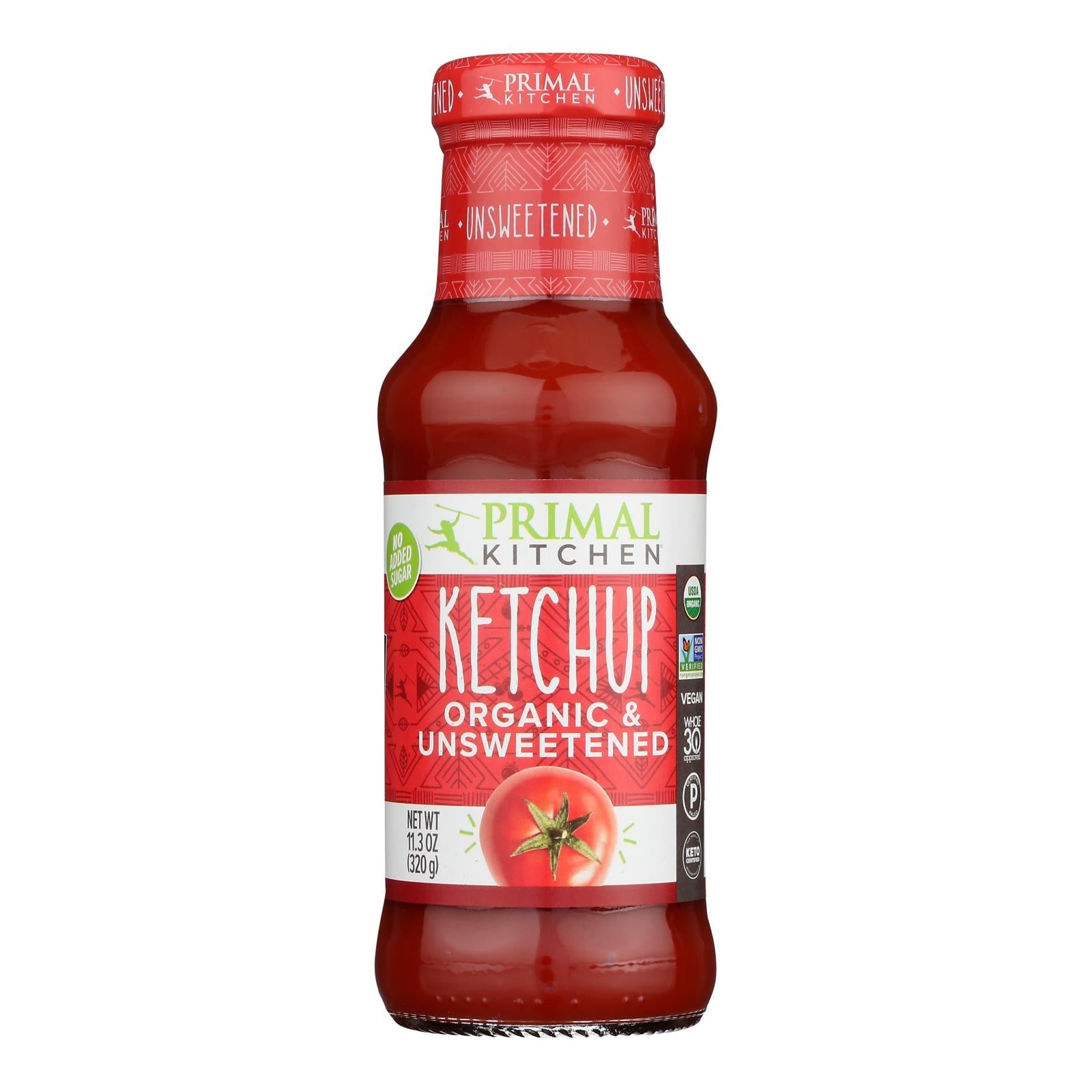 Primal Kitchen Organic Unsweetened Ketchup, 12-Pack, 11.3 OZ
