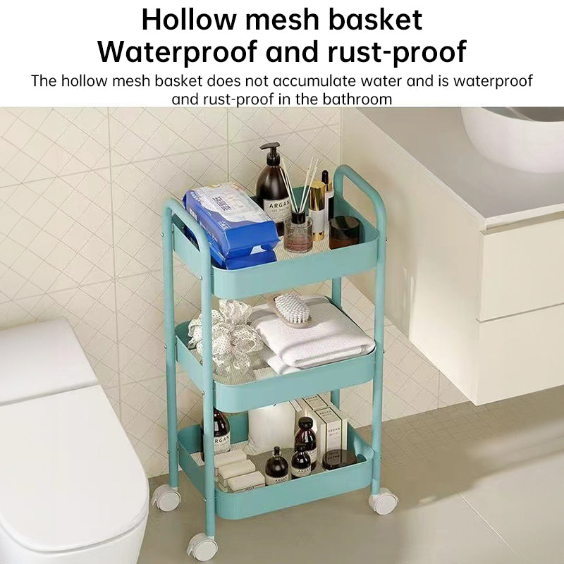 3 - tier rolling metal utility cart with wheels. Multifunctional, for kitchen, etc. Model: FRUTA - 001 1690 2090