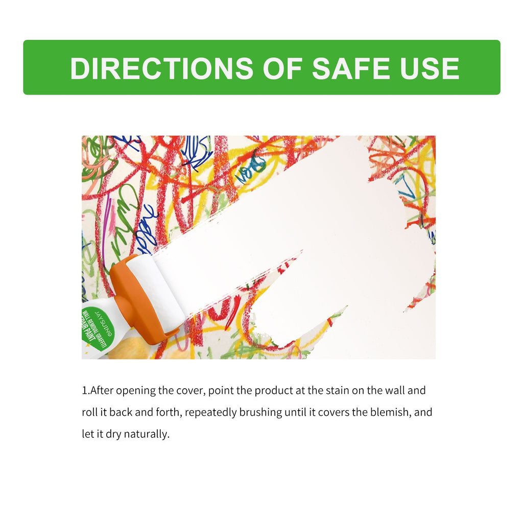 JAYSUING Wall Removal Graffiti Repair Paint, Wall Graffiti Stain Cover Repair Home Self-Painted Wall Paint