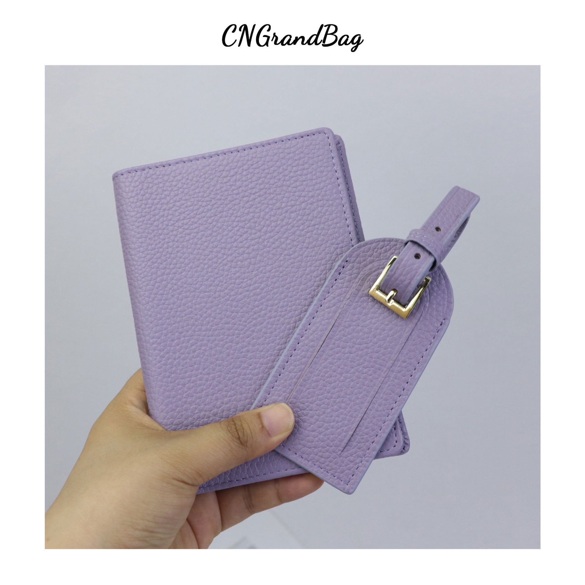 First Layer Cowhide Simple And Portable Vaccine Certificate Passport Holder