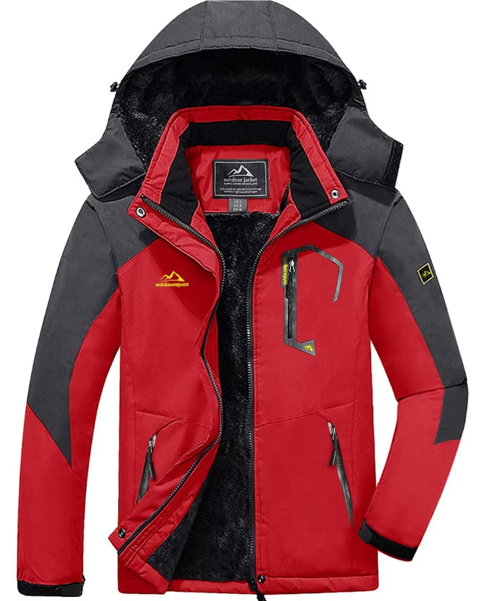 New Autumn And Winter Thickening Thermal And Windproof Waterproof Hooded Men's Jacket