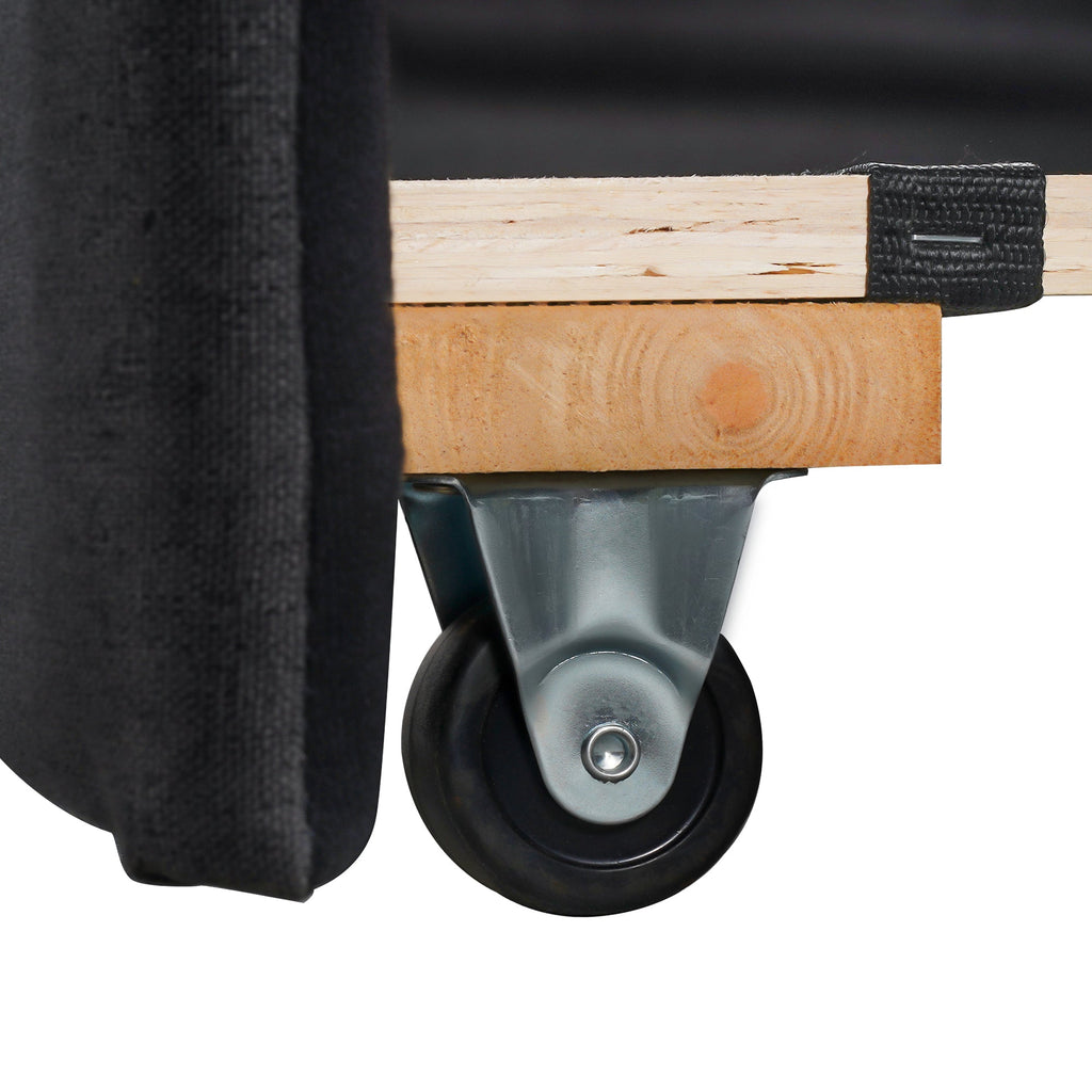 Upholstered Twin Daybed with Trundle Black