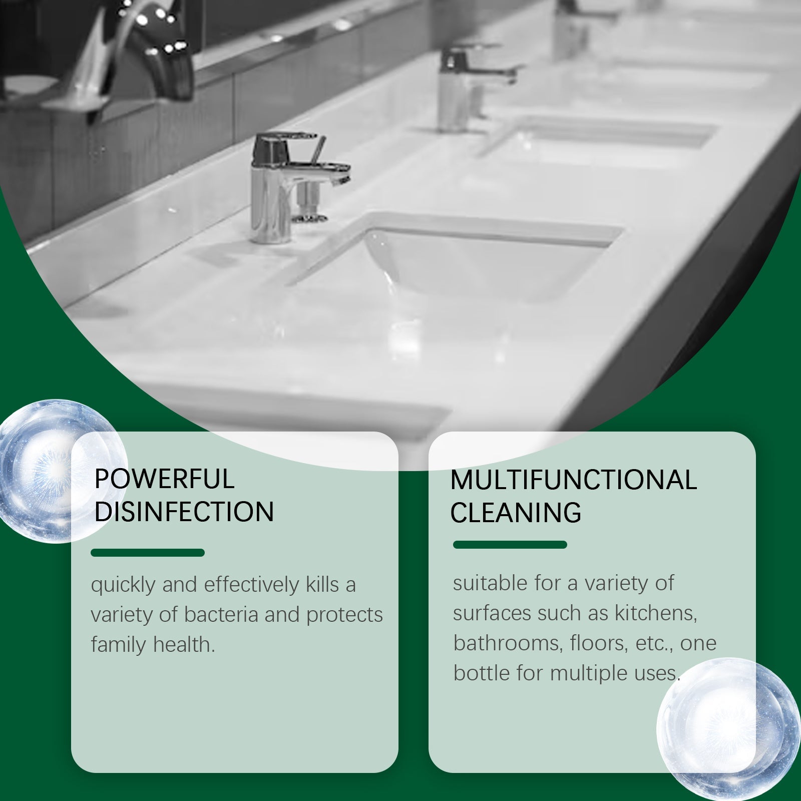 Multi-Purpose Cleaner The Bathroom Kitchen Living Room Oil Scale Luster Clean Disposable Cleaning Fluid