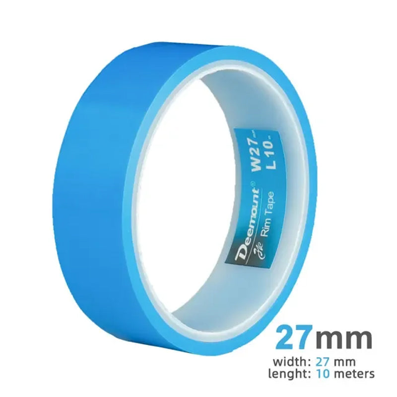 Tensilized Strapping Tape for Tubeless Bicycle Rims, 9.14m long, widths of 23/25/27/29/32/34mm, good residue-holding.