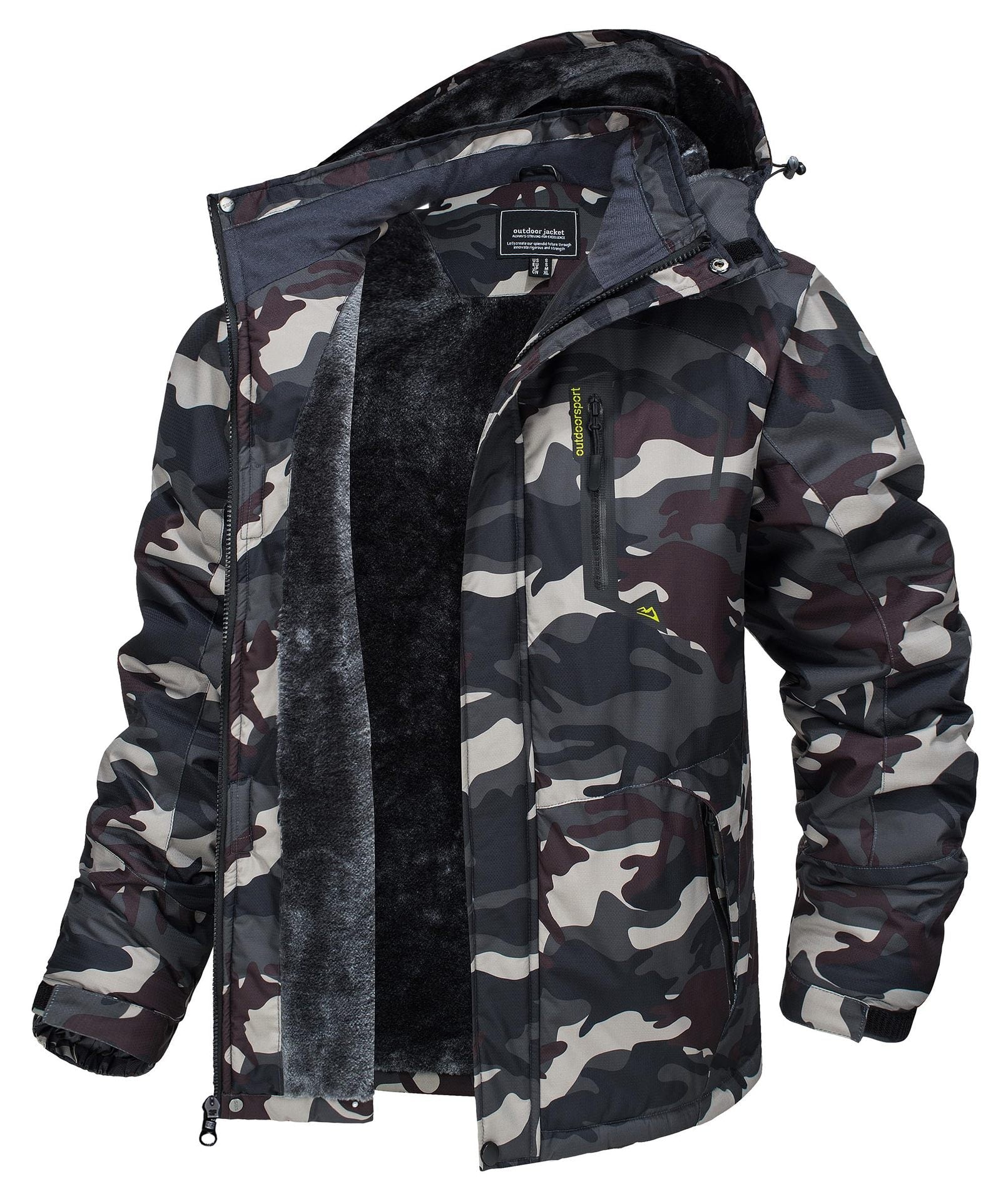 New Autumn And Winter Thickening Thermal And Windproof Waterproof Hooded Men's Jacket