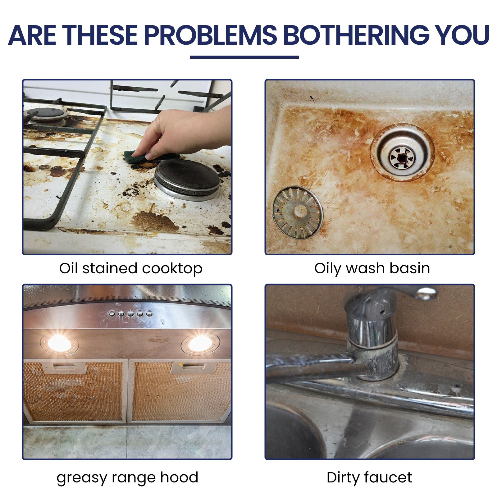 Protective Kitchen Cleaner, Range Hood Kitchenware Heavy Oil Cleaning Strong Decontamination