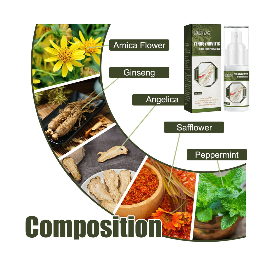 Tendon Sheath Cold Compress Gel Spray Massage For Sore Wrist Tendon Sheath Joint Care Spray