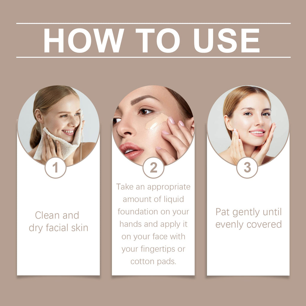 Moisturizing Liquid Foundation, Long-Lasting Moisturizing Refreshing Moisturizing Light Moisture Liquid Foundation