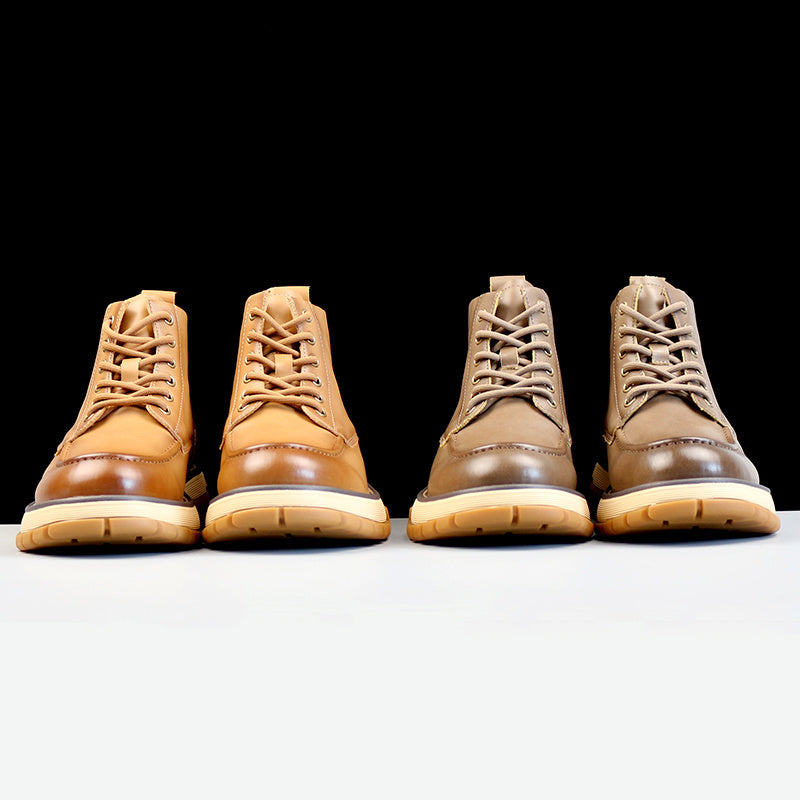 British Style Leisure Outdoor Tooling Martin Boots Men's Shock Absorbing Thick Sole