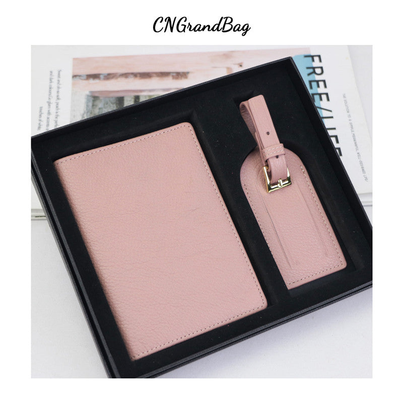 First Layer Cowhide Simple And Portable Vaccine Certificate Passport Holder