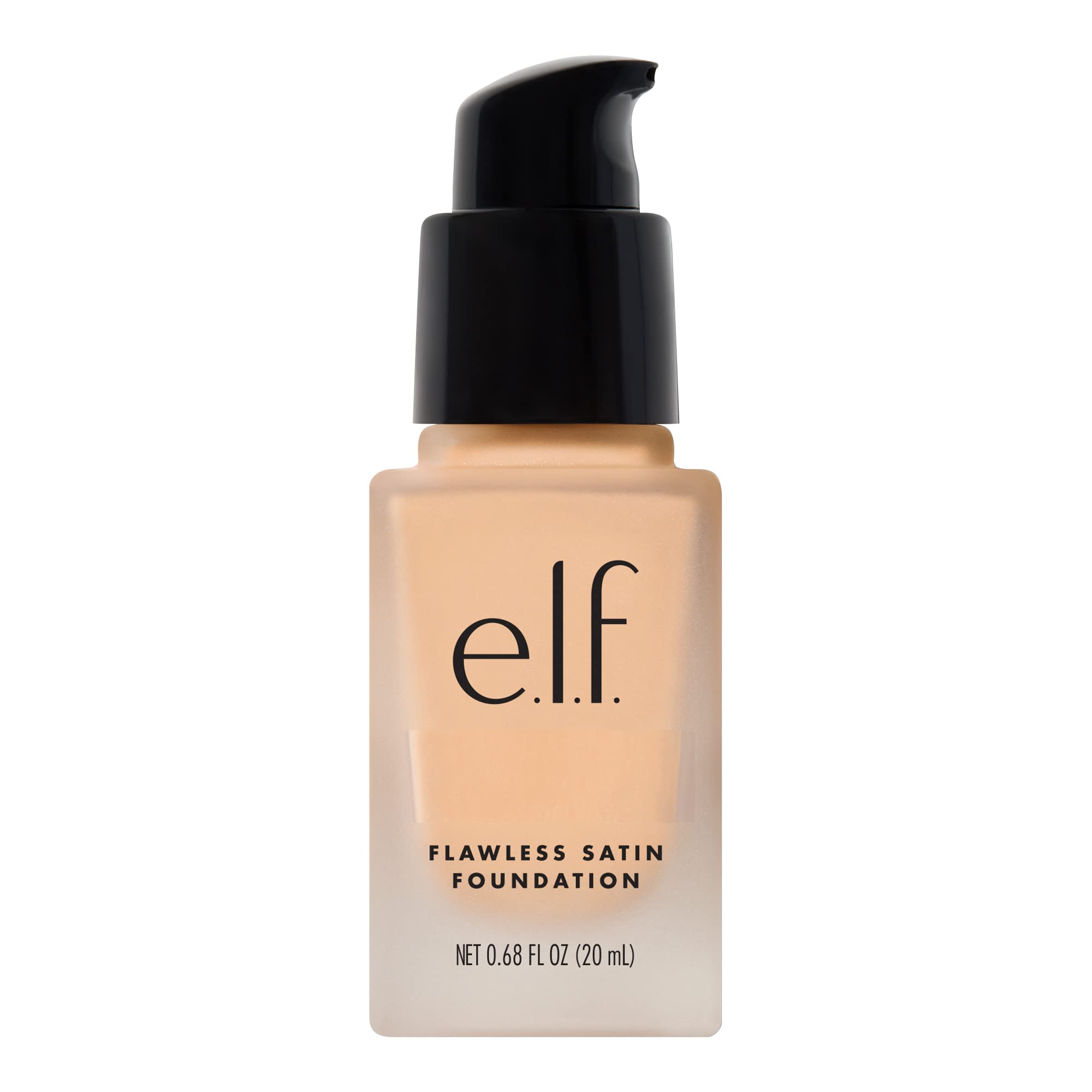 e.l.f. Flawless Satin Foundation, Lightweight & Medium Coverage, Semi-Matte Finish, Vegan & Cruelty-Free, Pearl, 0.68 Fl Oz (20mL)
