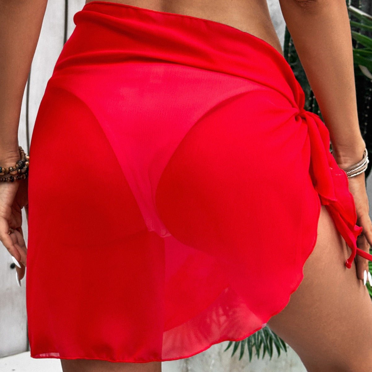 Summer Chiffon Beach Skirt Adjustable Women Skirt Sexy Lady Irregular Asymmetric Skirt - Alyas Rasooli