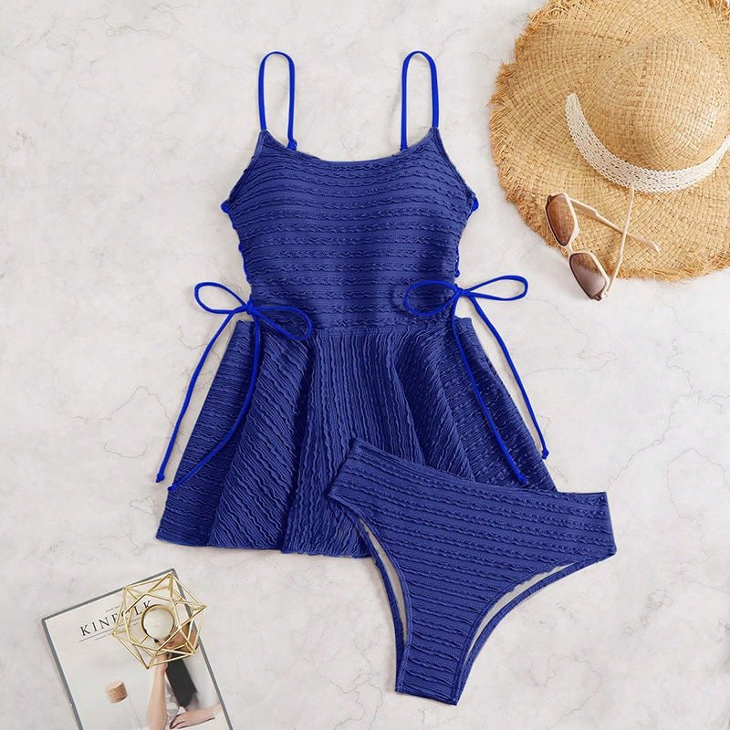 Suspender Dress Swimsuit Women High Sense Beach Spring Bikini Two Piece Sets Swimsuit - Alyas Rasooli